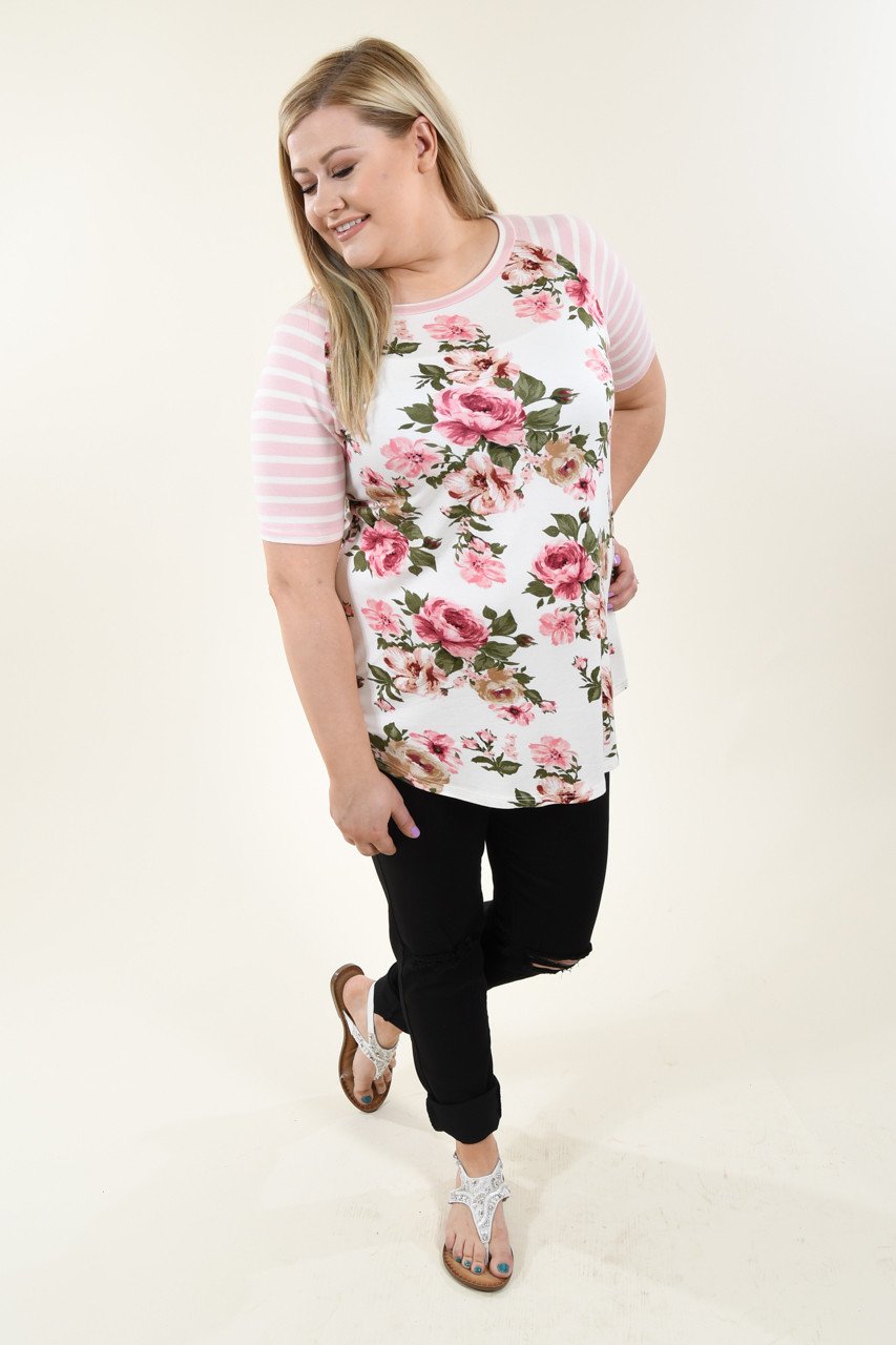 All For Your Pink Floral Top