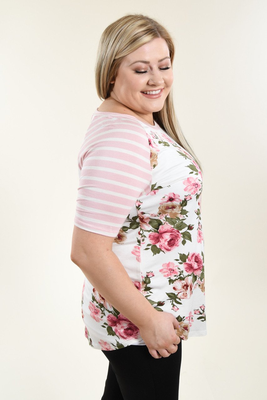 All For Your Pink Floral Top