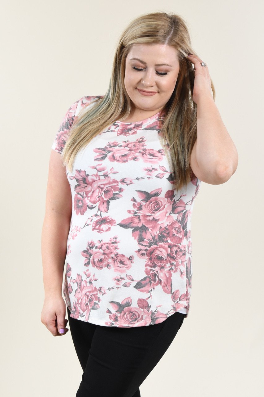 Pretty as a Picture Pink Floral Top