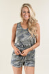 Distressed Camo Romper