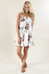 Find a Reason Floral Sleeveless Dress ~ Ivory