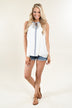 Cream Detail Tank Top