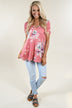 Mauve Floral Criss Cross Top