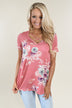 Mauve Floral Criss Cross Top