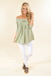 Be My Love 3/4 Top ~ Spring Green