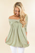 Be My Love 3/4 Top ~ Spring Green