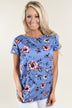 Masterpiece Floral Top ~ Blue