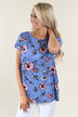 Masterpiece Floral Top ~ Blue