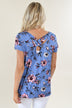 Masterpiece Floral Top ~ Blue