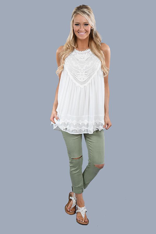 Ivory Lace Top