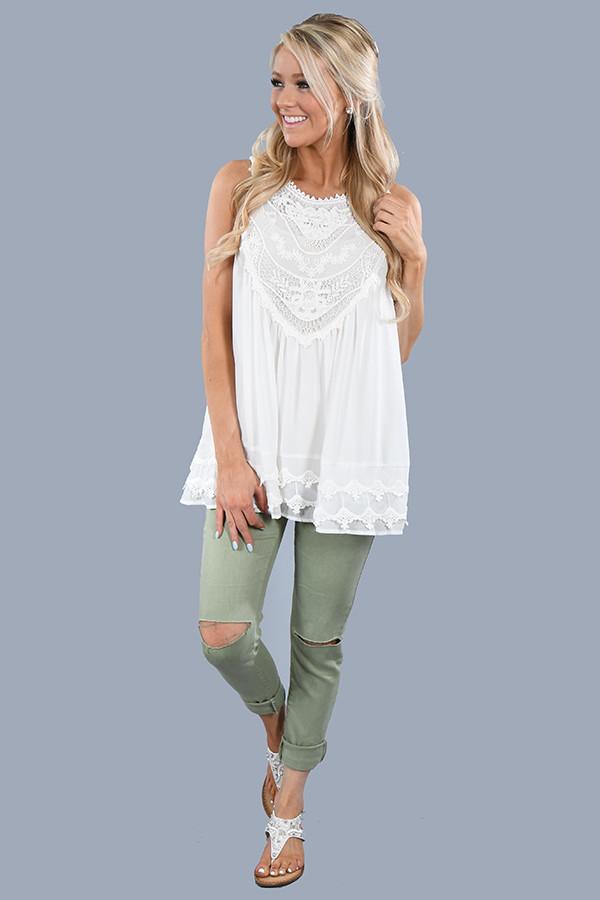 Ivory Lace Top
