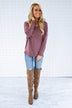 You Make My Dreams Sweater Top ~ Soft Plum