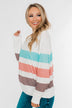 Have Some Fun Striped Pullover Top- Ivory