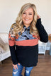 Never Ending Love Quarter Zip Pullover- Black, Camo, & Floral