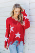 Unforgettable Moments Light Weight Sweater- Red