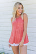 All American Girl Bandana Print Tank Top- Red
