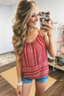 Amazed by Beauty Shift Tank Top- Raspberry Red