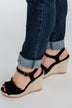 Naughty Monkey Love Wedges- Black