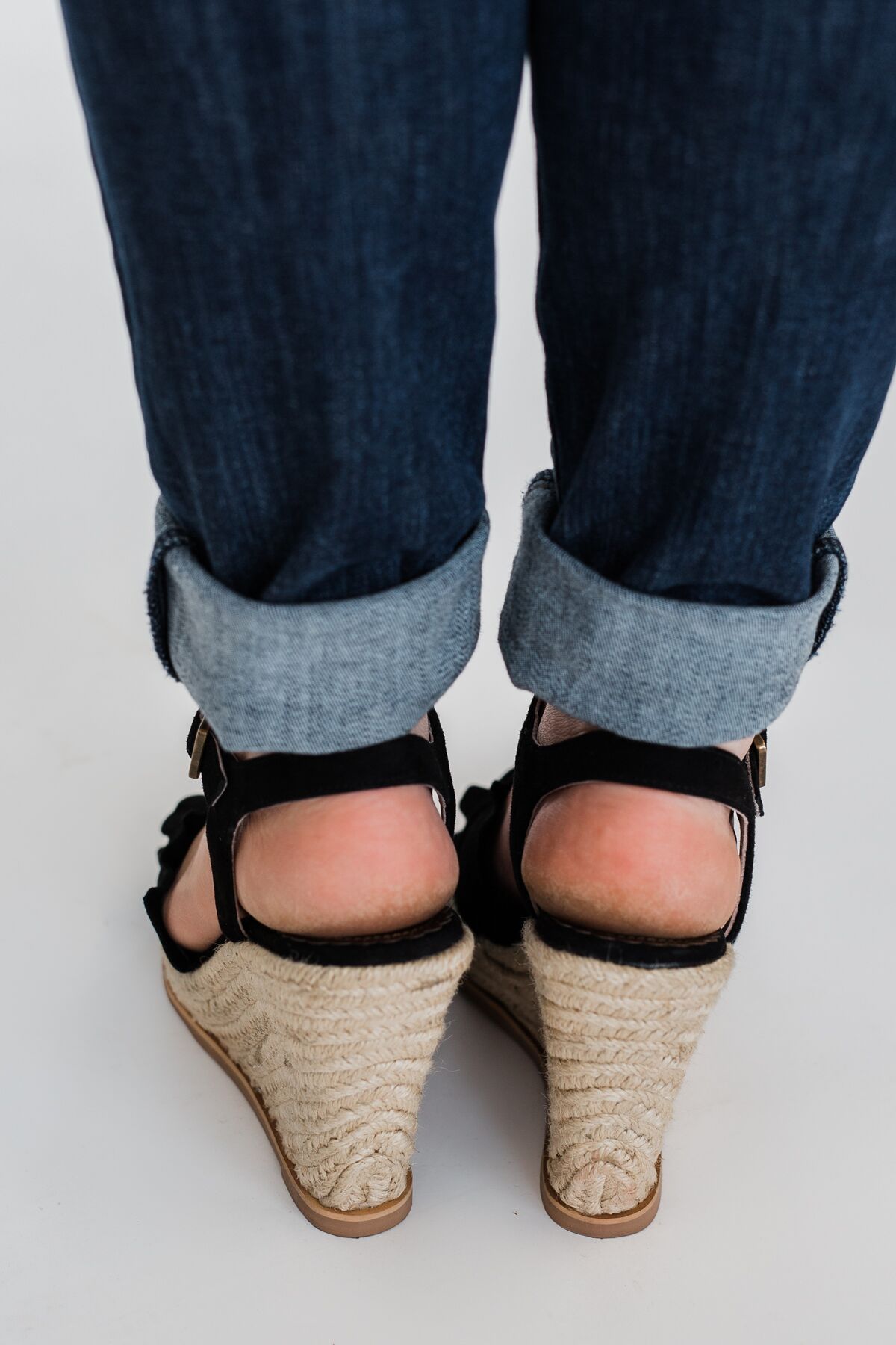Naughty Monkey Love Wedges- Black
