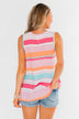 Brighter Days Striped Pocket Tank Top- Multi