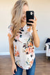 Autumn Breeze Floral Top- Ivory