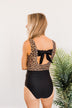 Cute By The Coast One-Piece Swimsuit- Black & Natural Leopard