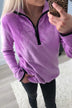 Pulse Exclusive 1/4 Zip Sherpa- Dark Lilac