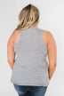 USA Racer Back Tank Top- Grey