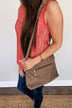 Day After Day Essential Zipper Purse- Dark Taupe