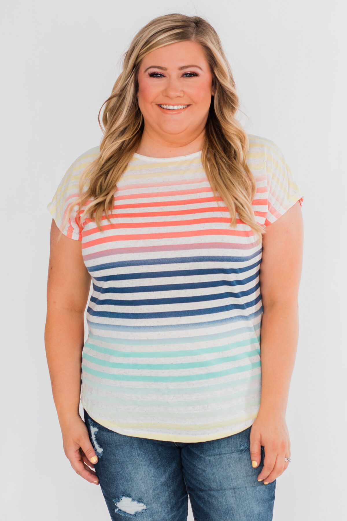 Colorful Cutie Striped Top- Multi