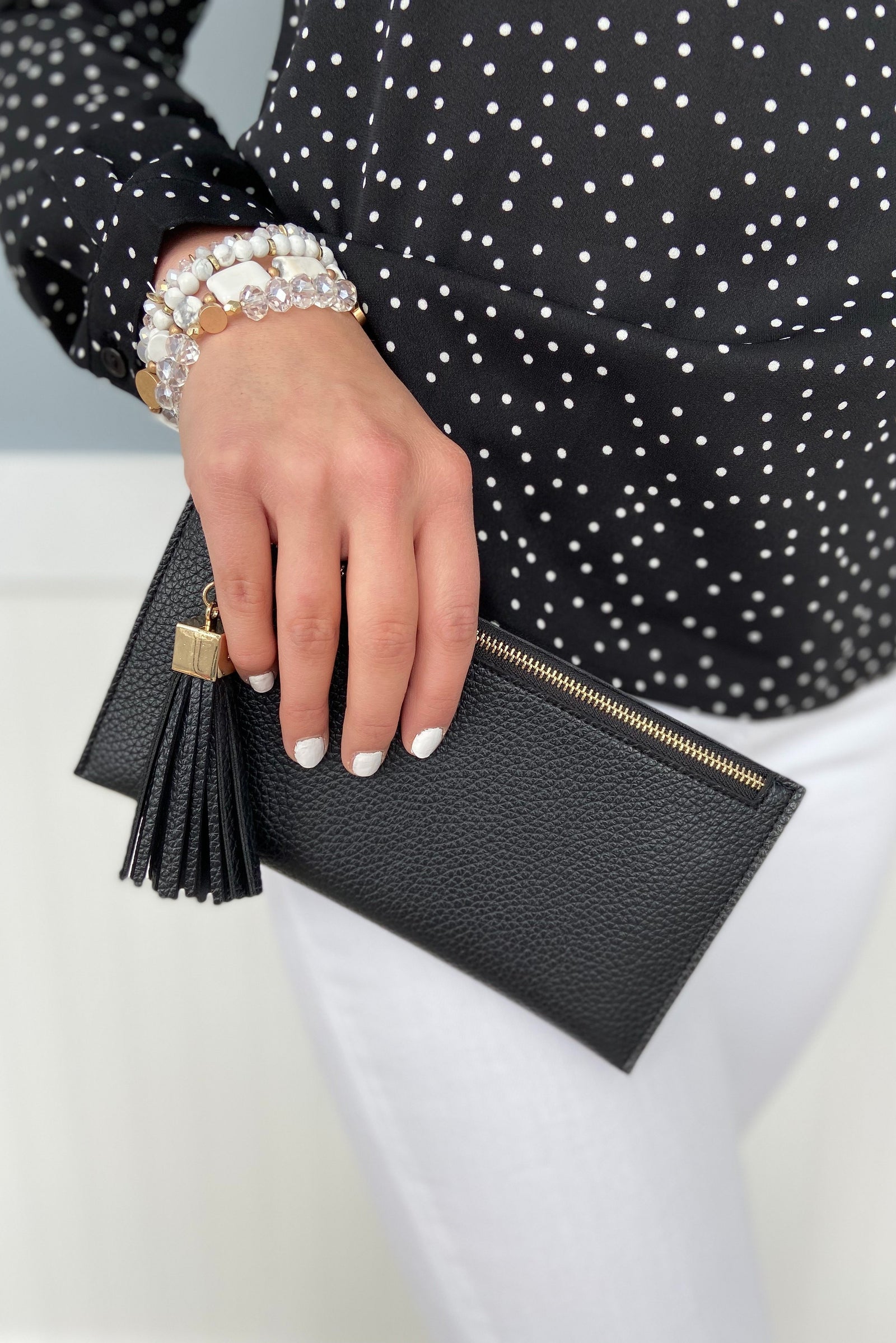 Tassel Clutch- Black