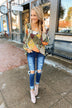 Wandering Free Printed Blouse- Olive Tones