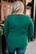 Be With You Waffle Knit Top- Hunter Green