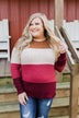Say You Love Me Knit Sweater- Camel & Burgundy
