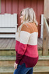 Say You Love Me Knit Sweater- Camel & Burgundy