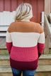 Say You Love Me Knit Sweater- Camel & Burgundy