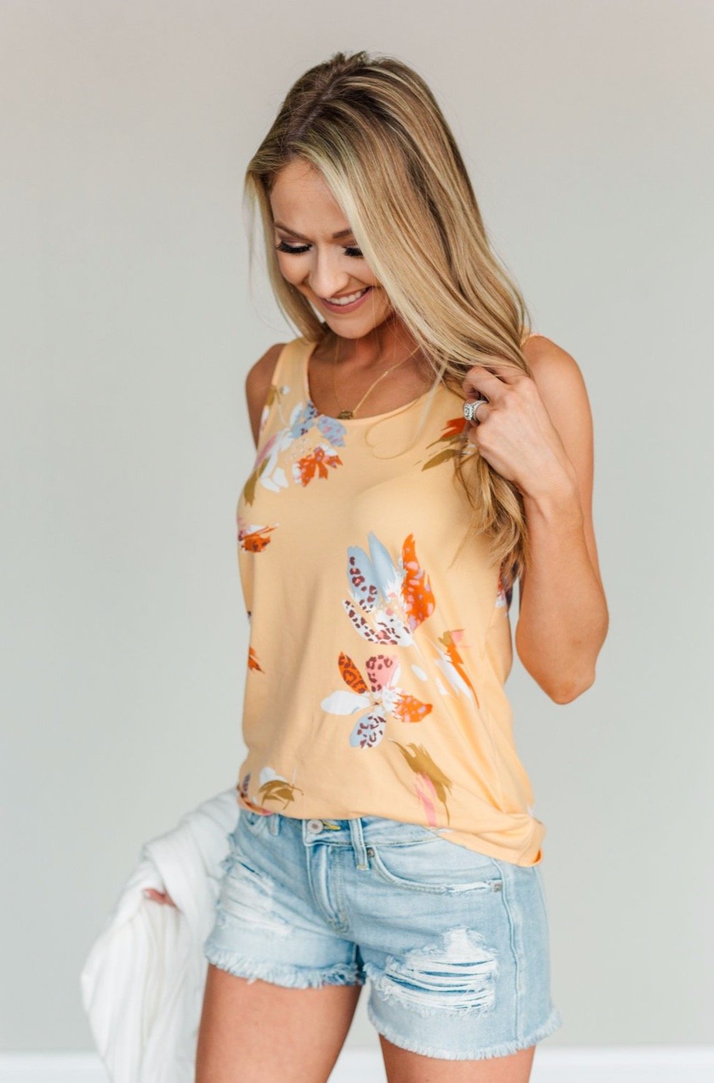 Best Day Of My Life Floral Tank Top- Mango