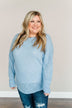 Making A Change Long Sleeve Top- Powder Blue