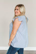 Live Simply Striped Blouse- Navy & Off-White