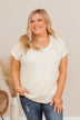 Light Up My Heart V-Neck Top- Ivory