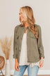 Aspire To Be Authentic Lightweight Jacket- Olive