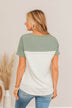 Ready For What's Next V-Neck Top- Light Olive