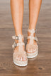 Very G Cassius Platform Sandals- Nude