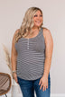 Tried And True Striped Tank- Navy