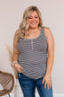 Tried And True Striped Tank- Navy