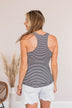 Tried And True Striped Tank- Navy