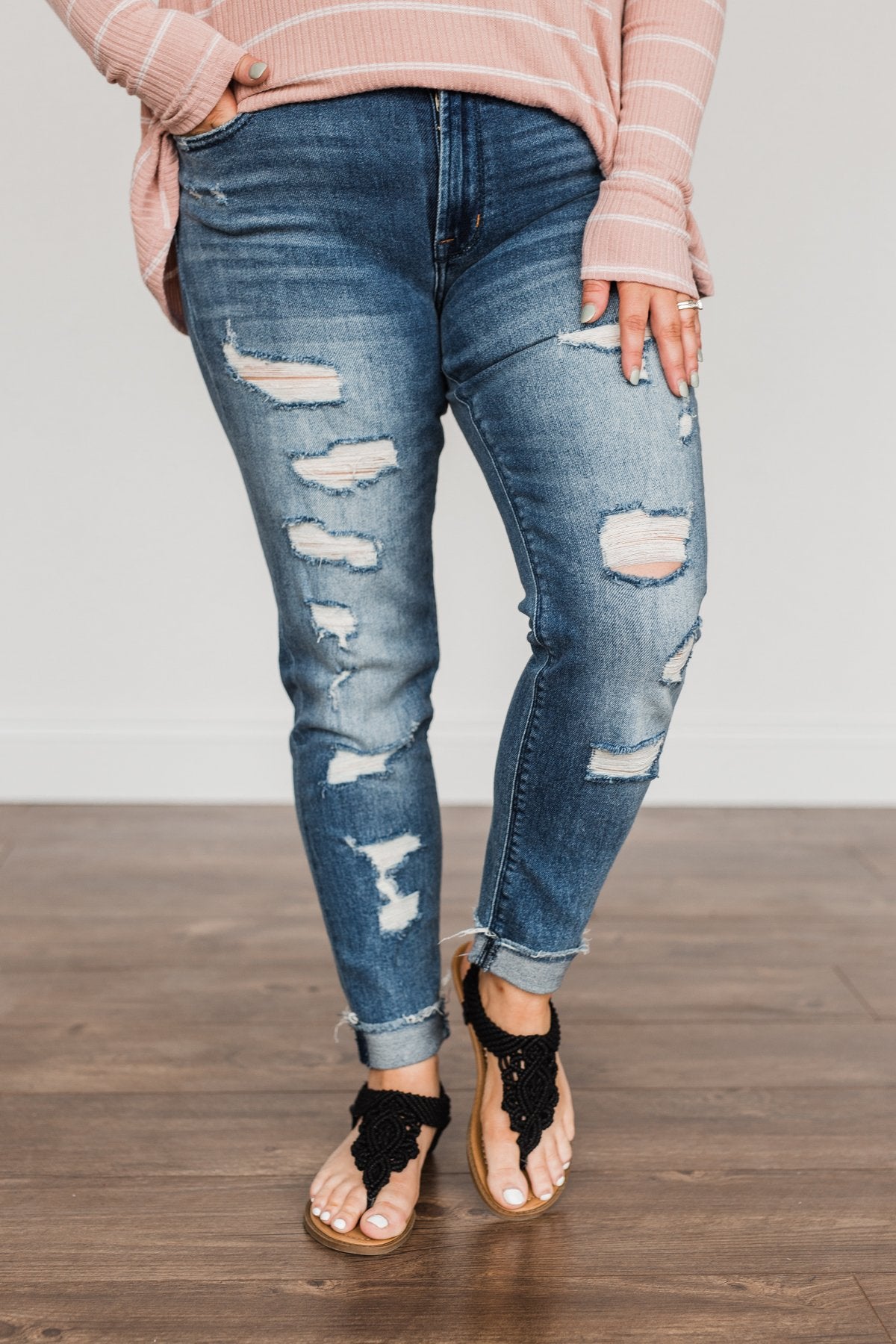 Vervet Distressed Cropped Skinny Jeans- Maeve Wash