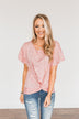 Bright Smiles Floral Print Blouse- Pink