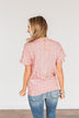 Bright Smiles Floral Print Blouse- Pink