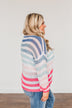 Blessed Days Striped Knit Top- Shades of Pink & Blue